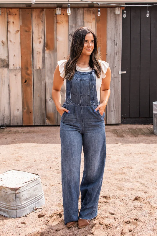 Dylan Straight Leg Overall | Dark Blue