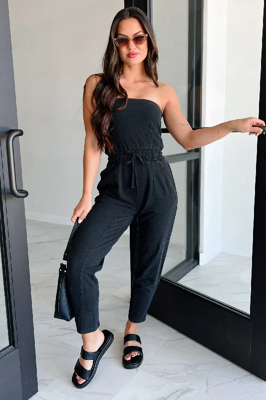 I Make The Rules Mono B Strapless Jumpsuit (Black)