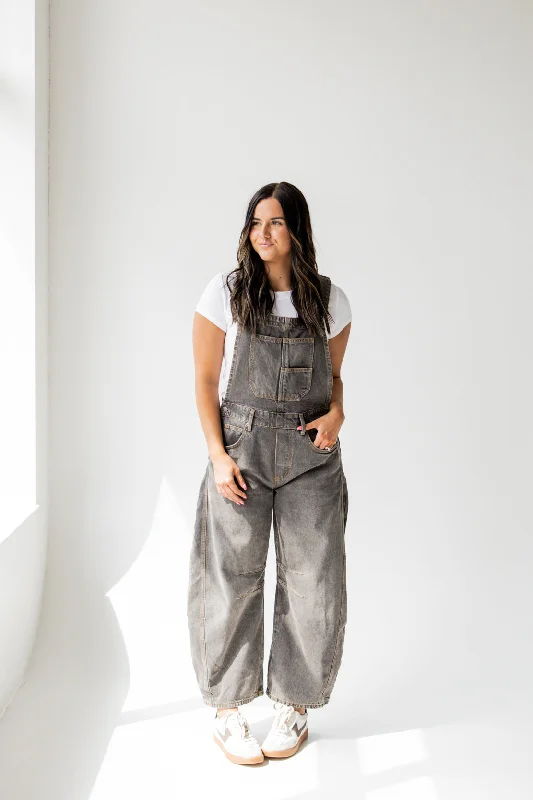 We The Free Good Luck Barrel Overall | Archive Grey