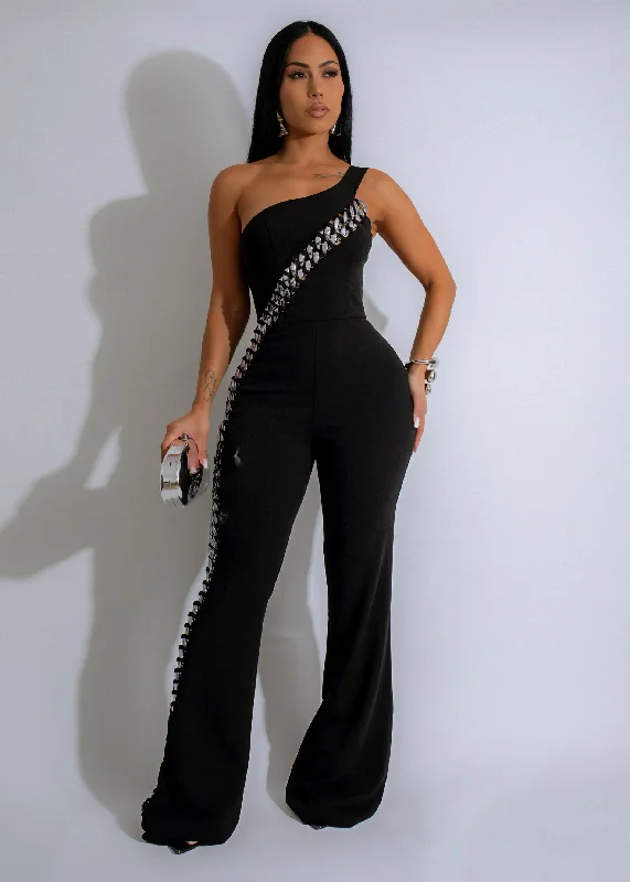 Serpent Stride Jumpsuit Black