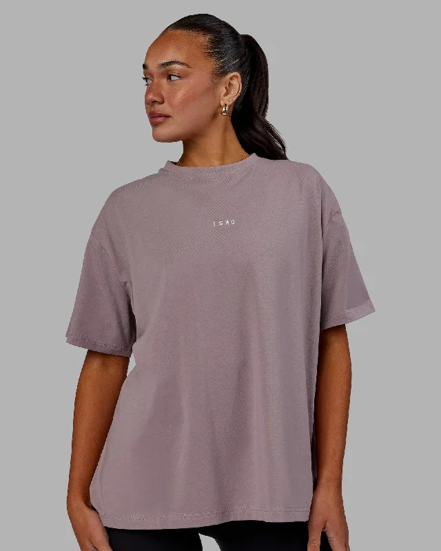 Go-To FLXCotton Oversized Tee - Greyish Purple