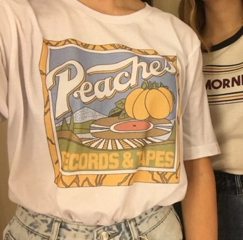 Amy Fashion - Vintage Fashion Peaches Records Tapes T-Shirt