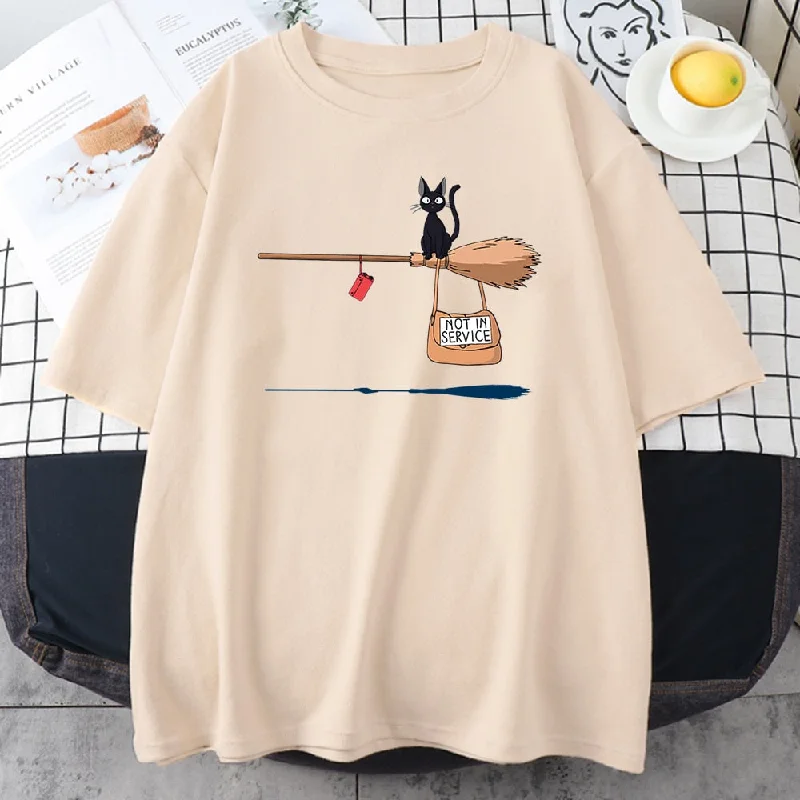 Amy Fashion - Soft Cartoons Fashion Crew Neck T-shirts