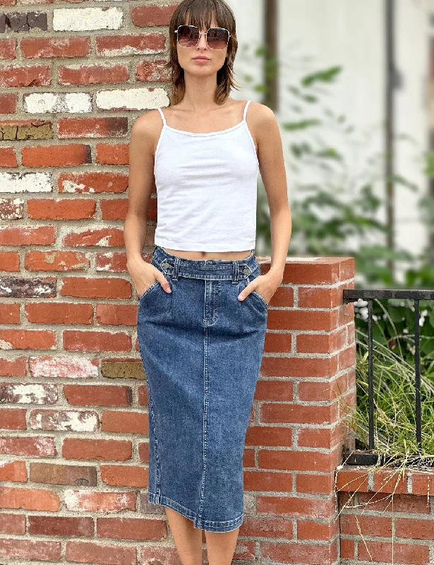 Ahoy Midi Denim Skirt