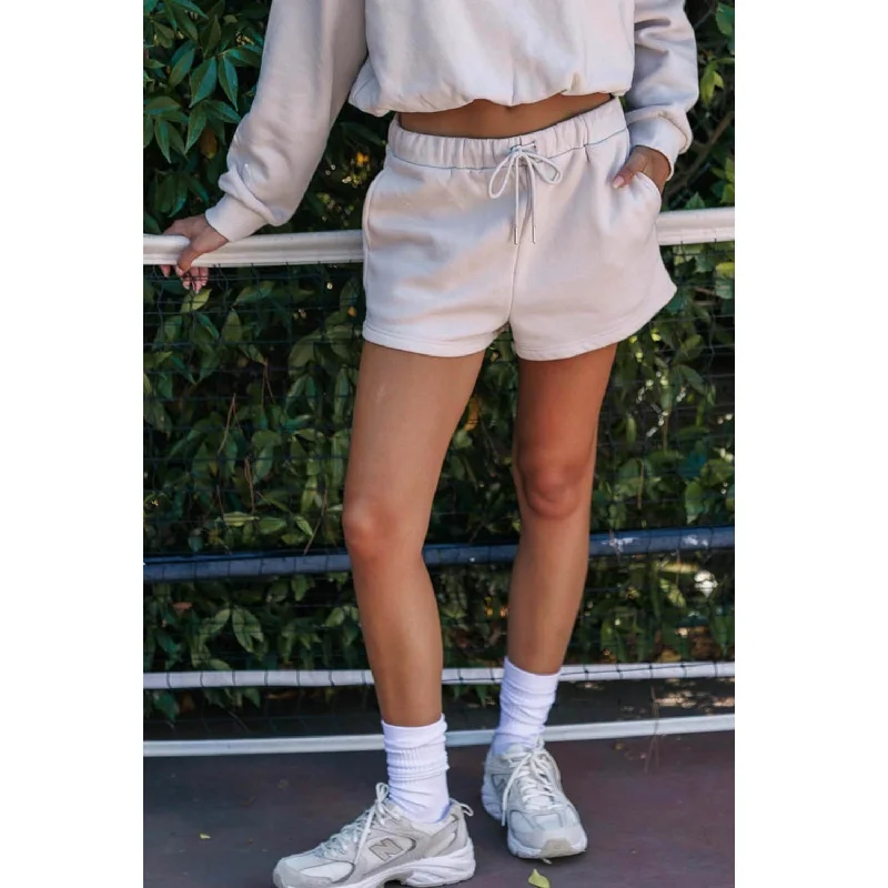 Basic Sweat Shorts - Beige