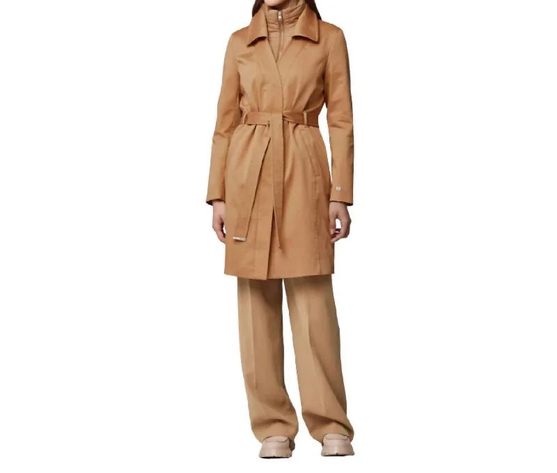 Kelly Trench Coat In Biscuit