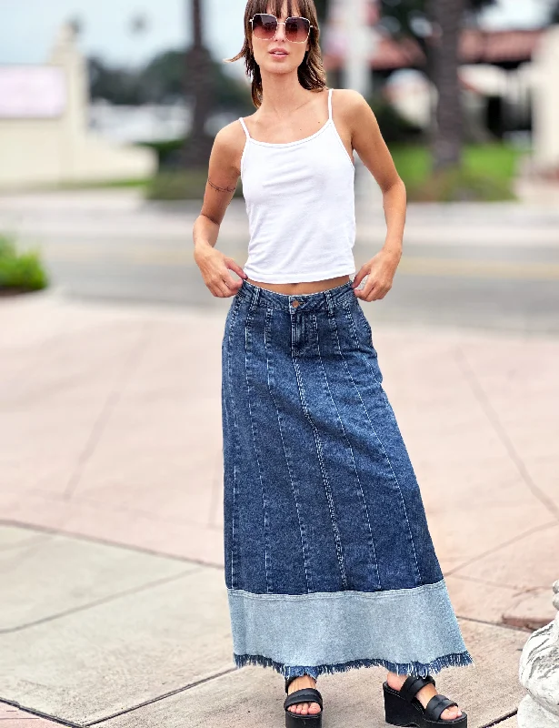 Let's Go Denim Maxi Skirt