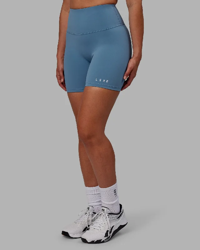 RXD High Waist Mid-Length Shorts - Elemental Blue