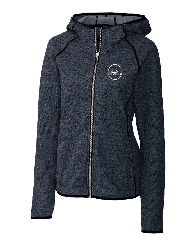 Cutter & Buck Mainsail Sweater-Knit Hoodie Ladies Full Zip Jacket