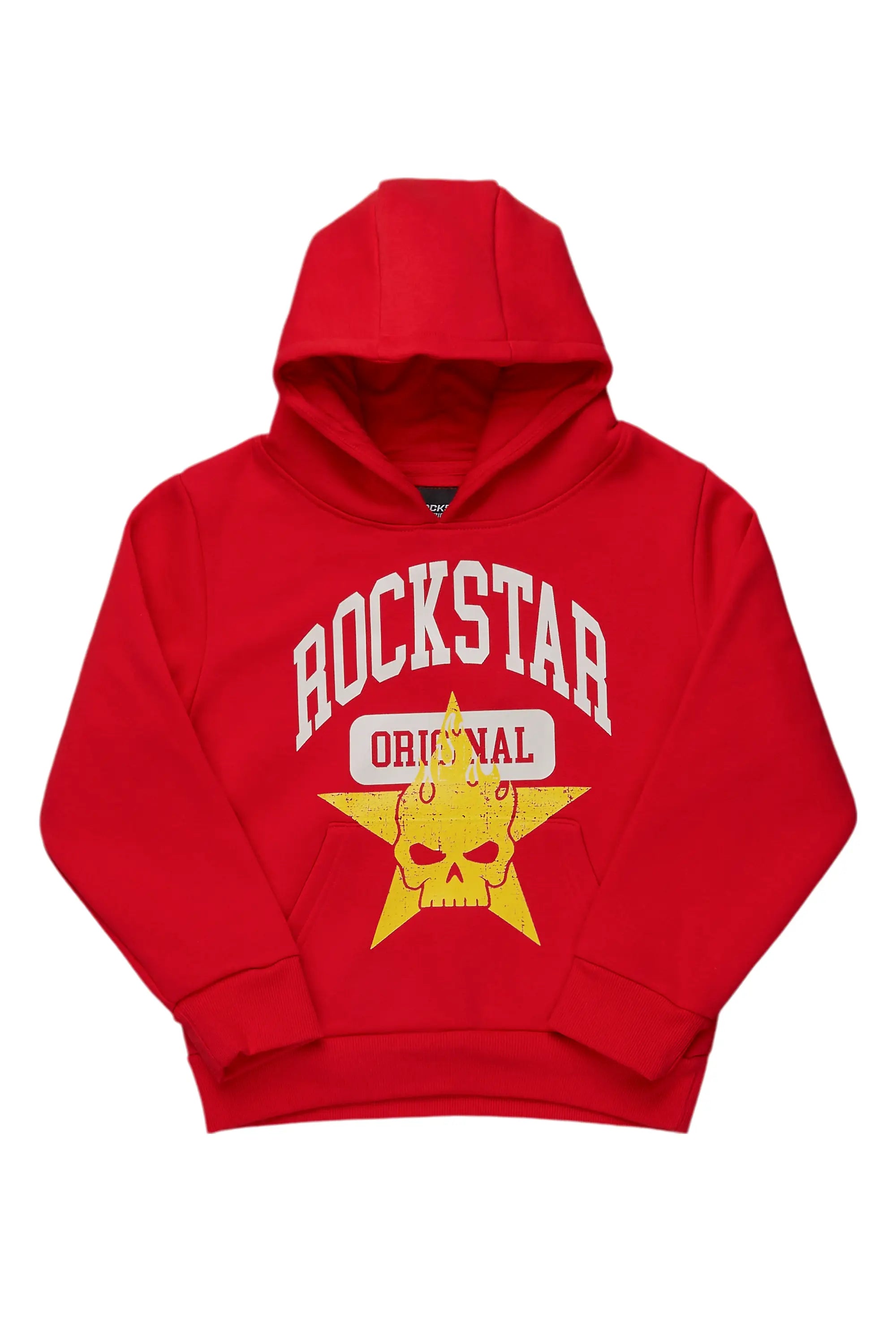 Boys Semaj Red Graphic Hoodie