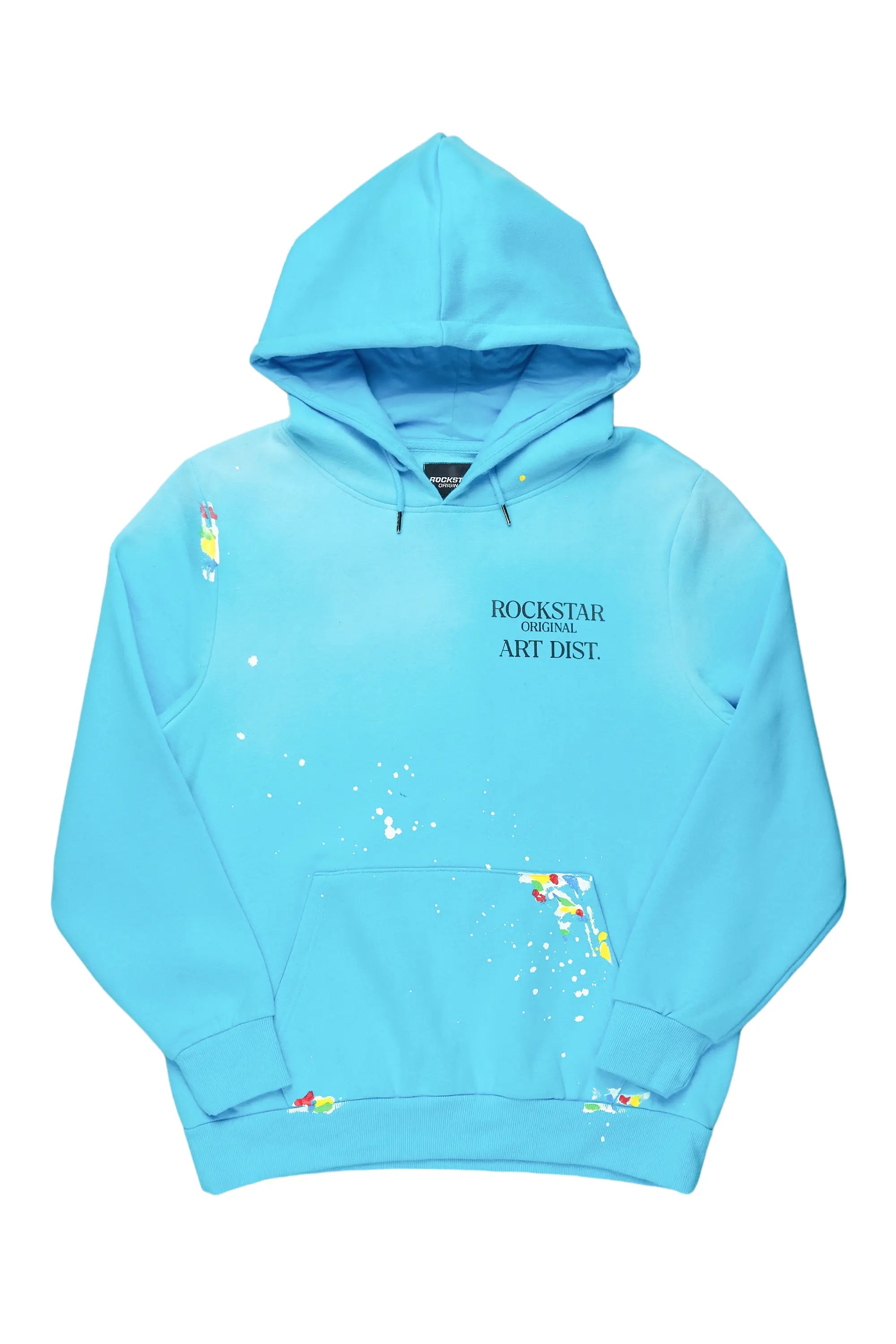 Rockstar Art Dist. Blue Graphic Hoodie