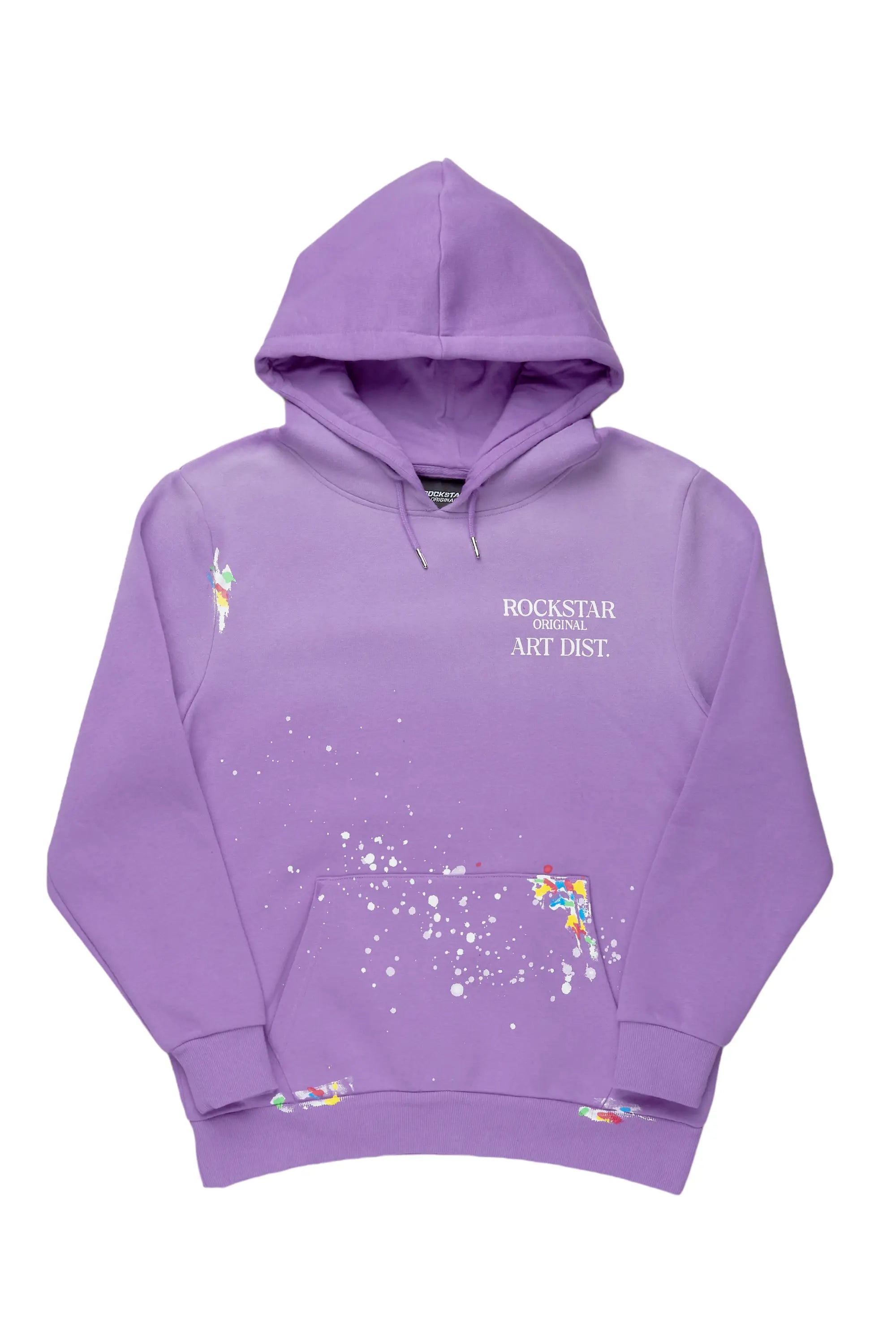 Rockstar Art Dist. Purple Graphic Hoodie