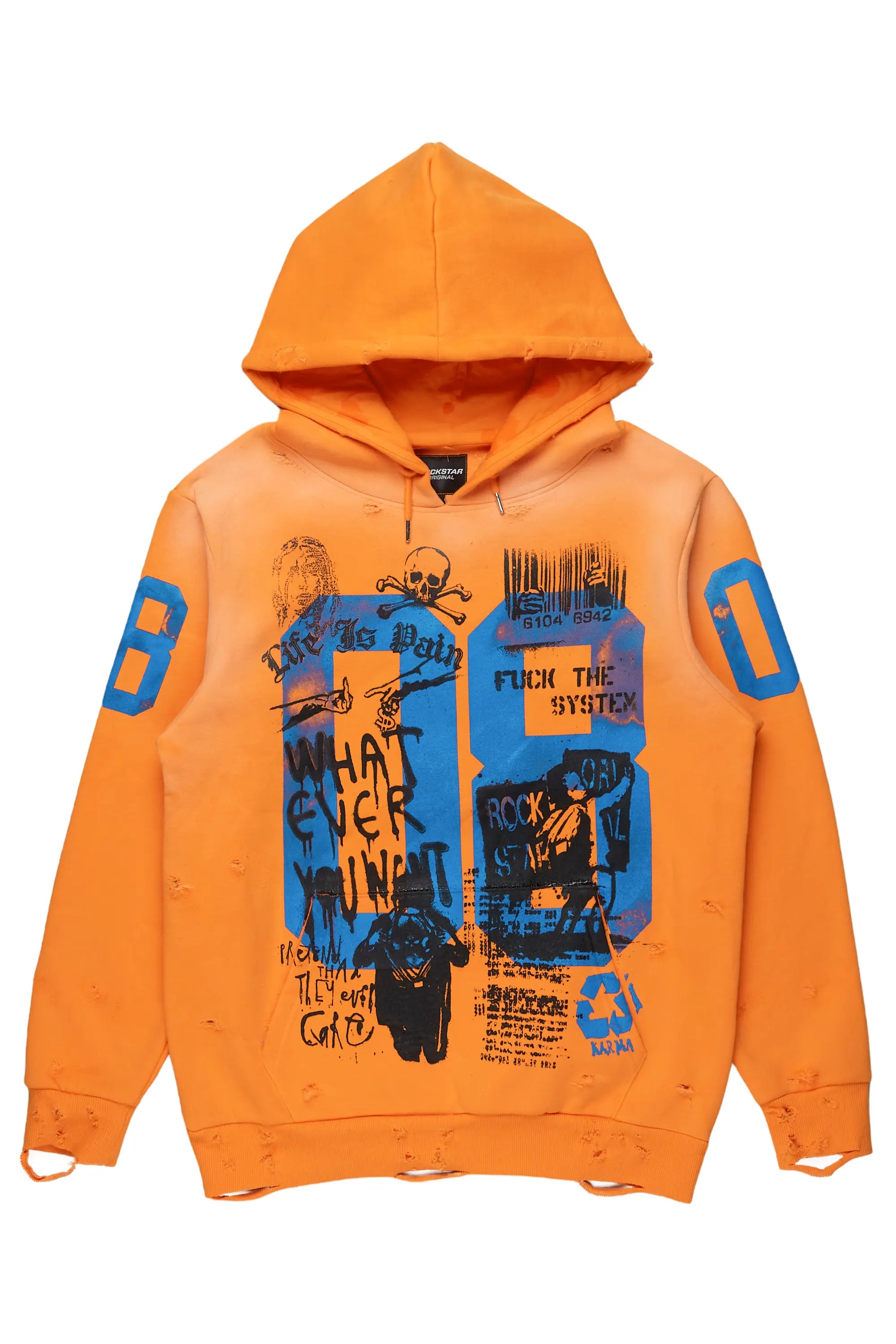 Grill Orange Graphic Hoodie