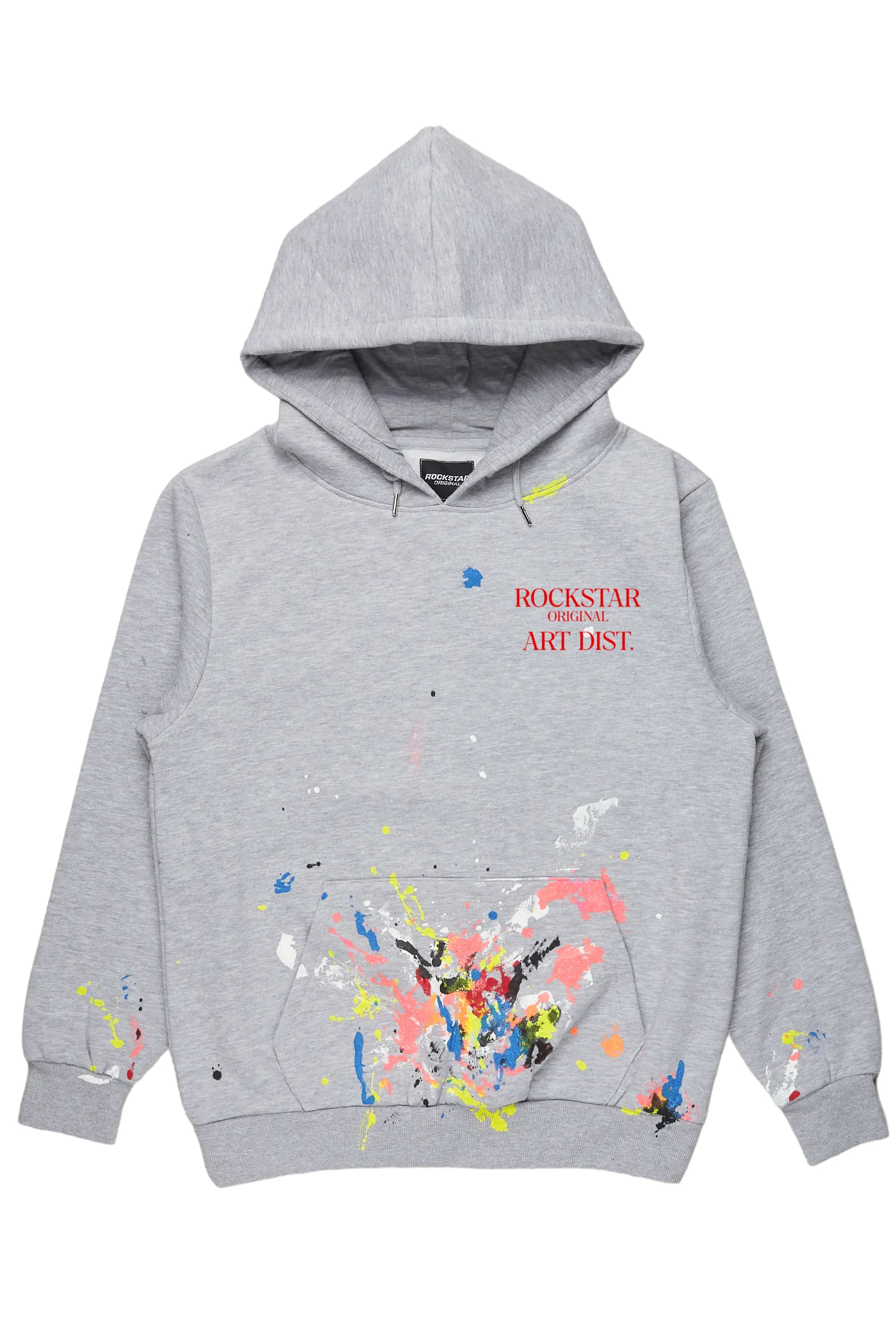 Bash Heather Grey Graphic Hoodie