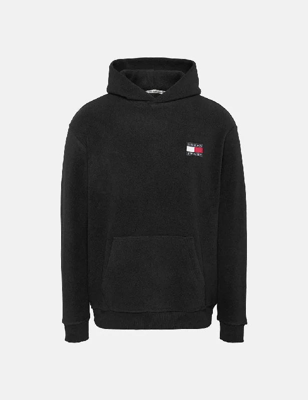 Tommy Jeans Polar Fleece Badge Hoodie - Tommy Black