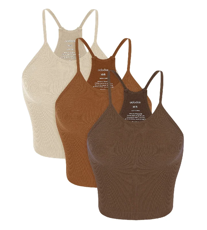 3-Pack Seamless Rib-Knit Camisole