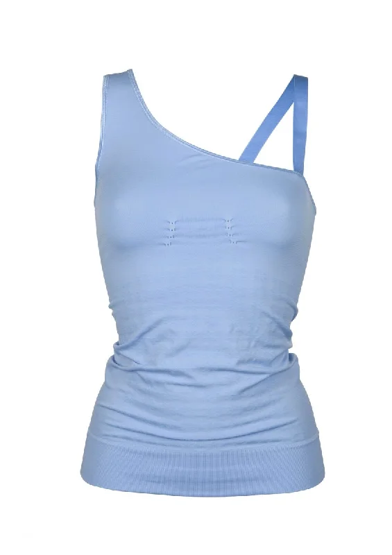 RUN & RELAX // ONE SHOULDER TOP - ICE BLUE